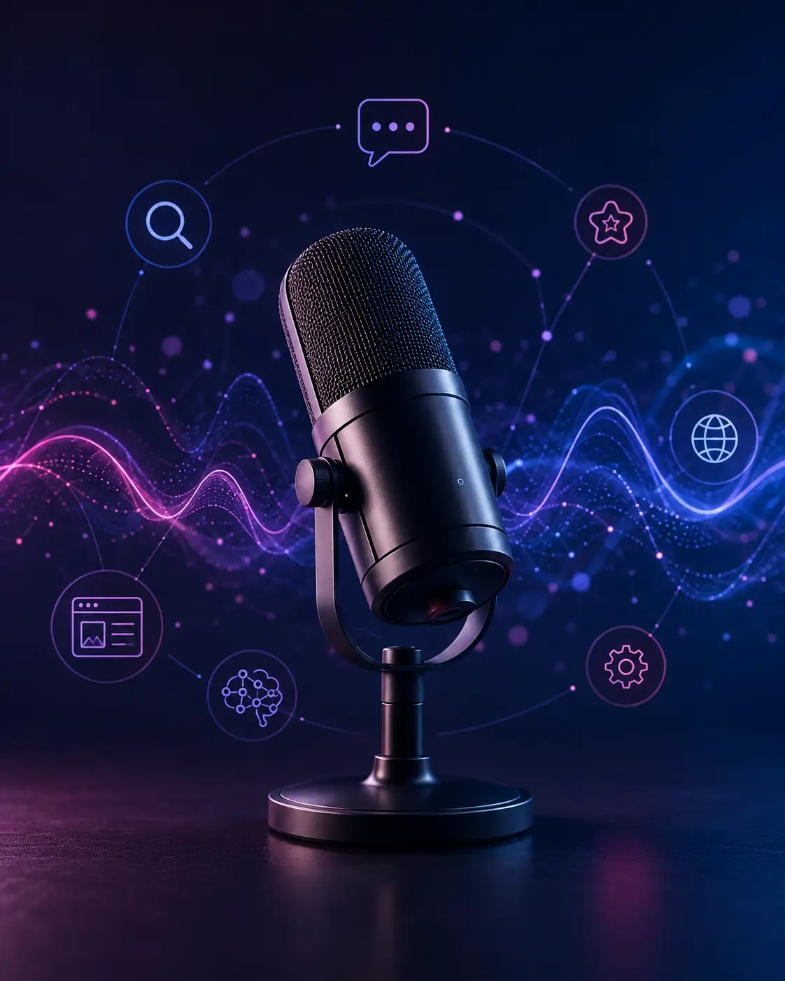 Studio microphone representing the TAF Solutions Podcast